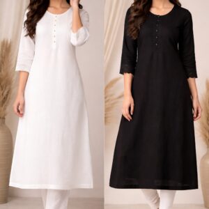 White and Black kurti