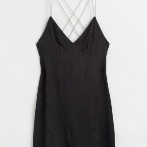 Spaghetti camisole black dress